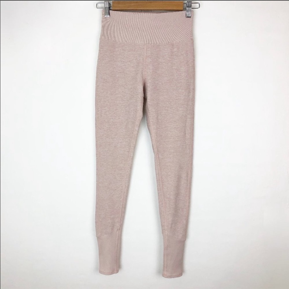 ALO YOGA S pink high-waisted lounge leggings